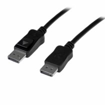 StarTech 50 ft DisplayPort Cable with Latches - Active - 2560 × 1600 - DPCP & HDCP - Male to Male DP Video Monitor Cable (DISPL15MA), 50 ft/15 m (active) , Black