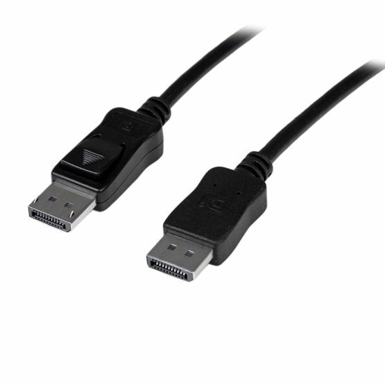 StarTech 50 ft DisplayPort Cable with Latches - Active - 2560 × 1600 - DPCP & HDCP - Male to Male DP Video Monitor Cable (DISPL15MA), 50 ft/15 m (active) , Black
