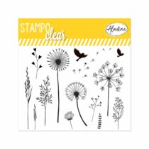 Aladine - Stampo Clear Florida - Creative Transparent Stamps - DIY and Scrapbooking - Precise Placement of Patterns - Sheet of 13 Silicone Stamps