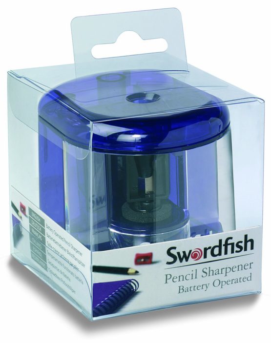 Swordfish ‘Scribbler’ Battery-Powered Pencil Sharpener – Portable Sharpener with Auto On/Off and Safety Cut Out Functions [40003] - Image 2