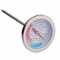 KitchenCraft KCMEATTH Meat Thermometer Probe with Cooking Guide, Stainless Steel, Silver