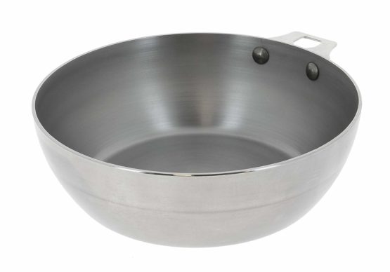 DE BUYER Mineral B High-Sided Frying Pan with Detachable Element, 24 cm, Steel, Silver, 39.6 x 32.79 x 8.99 cm