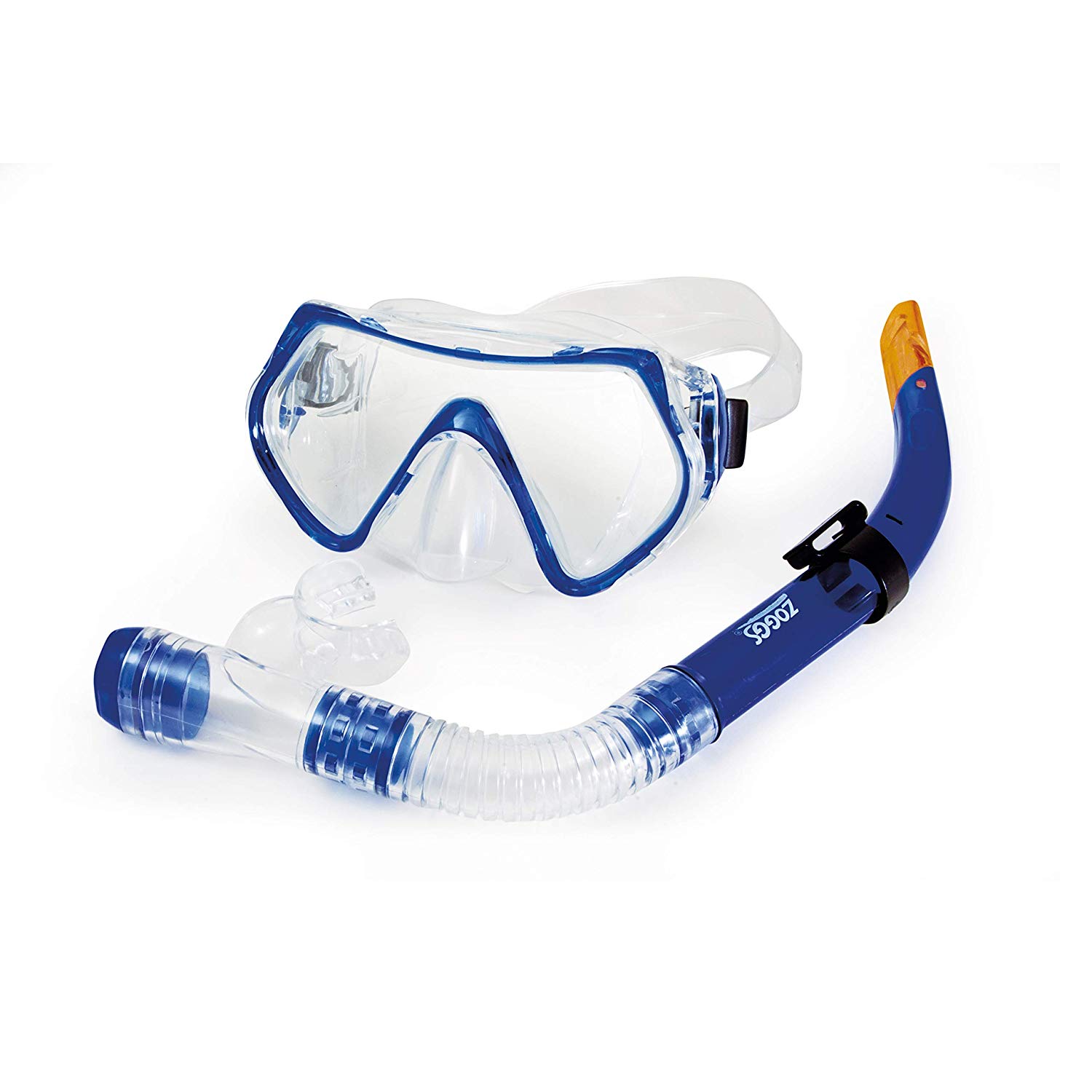 Zoggs Reef Explorer Snorkel and Mask Set, Blue, Adult, 301902, 14 Years+