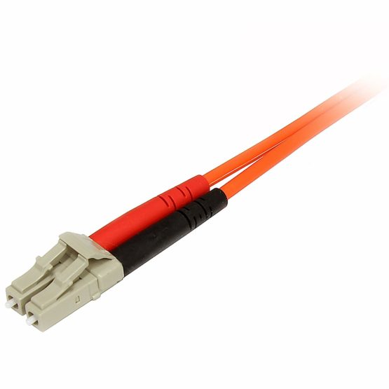 StarTech 2m Fiber Optic Cable - Multimode Duplex 50/125 - LSZH - LC/SC - OM2 - LC to SC Fiber Patch Cable, Green - Image 3