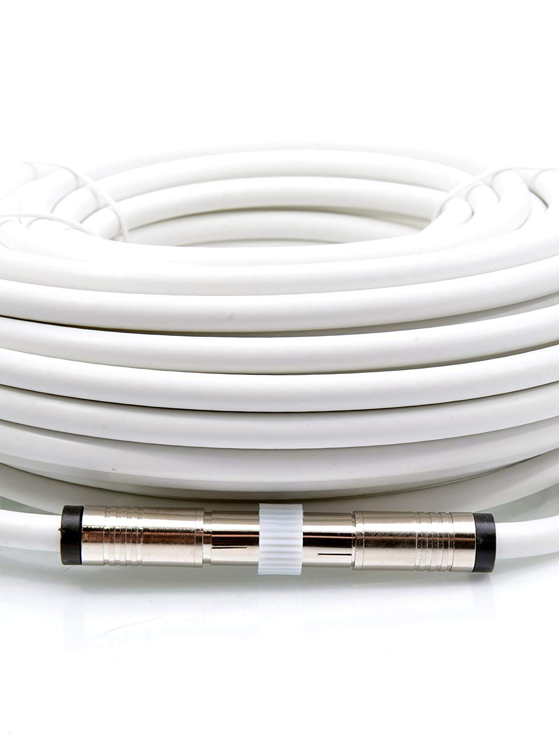 Smedz 15 m TV Aerial Cable Extension Kit with Premium Fitted Compression IEC Male to Male Connectors - White - Image 4