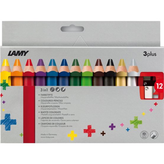 Lamy 3plus Colour Pencils 12 pcs Incl, Sharpeners