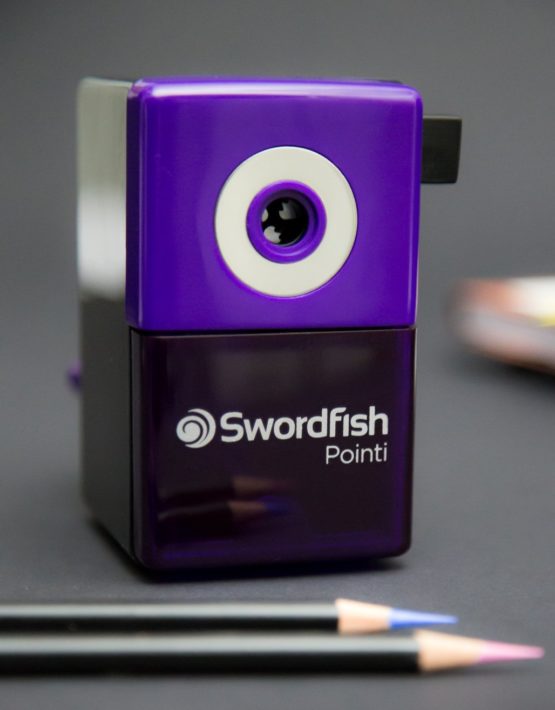 Swordfish ‘Pointi’ Desktop Manual Pencil Sharpener with Helical Blade and Auto Stop Function [40235] - Image 3
