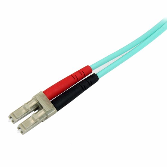 StarTech 2m Fiber Optic Cable - 10 Gb Aqua - Multimode Duplex 50/125 - LSZH - LC/SC - OM3 - LC to SC Fiber Patch Cable (A50FBLCSC2) - Image 3