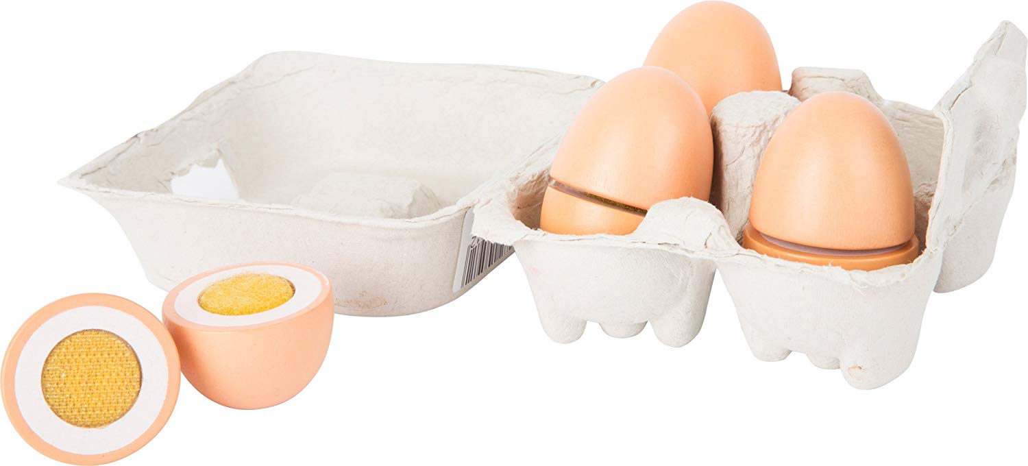 Small Foot 10591 Wooden Eggs as An Ideal Accessory to The Merchant's Shop in Original Egg Cardboard - Image 2