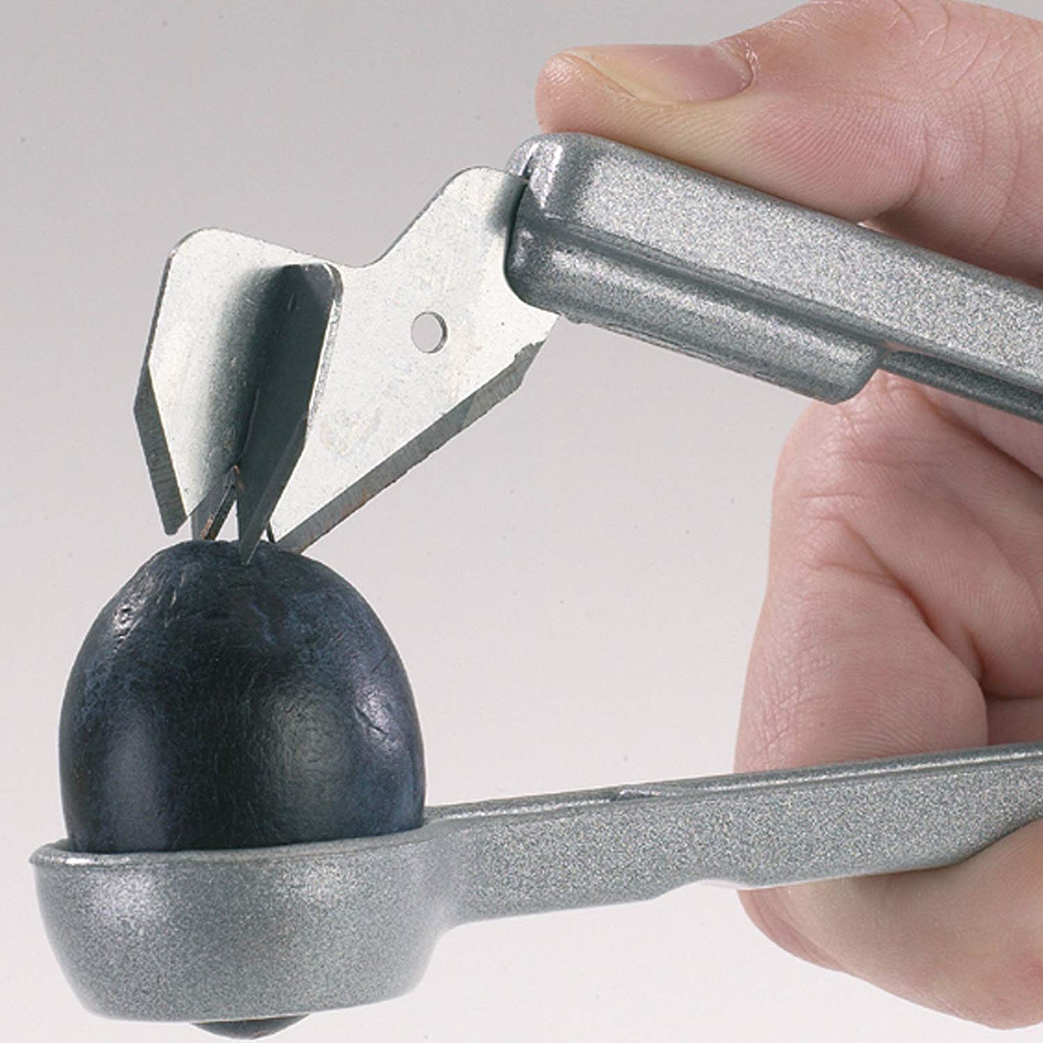 Westmark Plum Stoner for kitchen-ready pitted plums, 16.7 cm long, Aluminium with food-safe coating, Stainless steel blade - Image 2