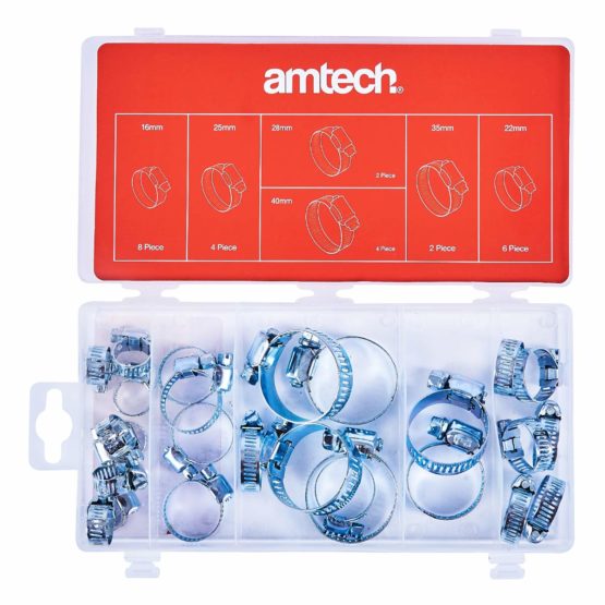 Amtech S6290 Assorted Hose Clamp, Jubilee Clips, 26-Piece, One Size - Image 2