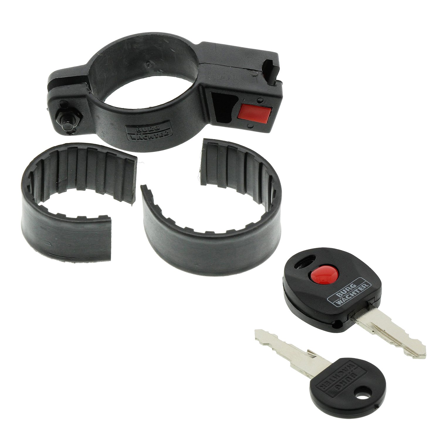 BURG-WÄCHTER Spiral Cable Lock with Lighted Keys, incl. 2 Keys, with Mounting Bracket, Auto-Locking, Length: 150 cm - Image 3