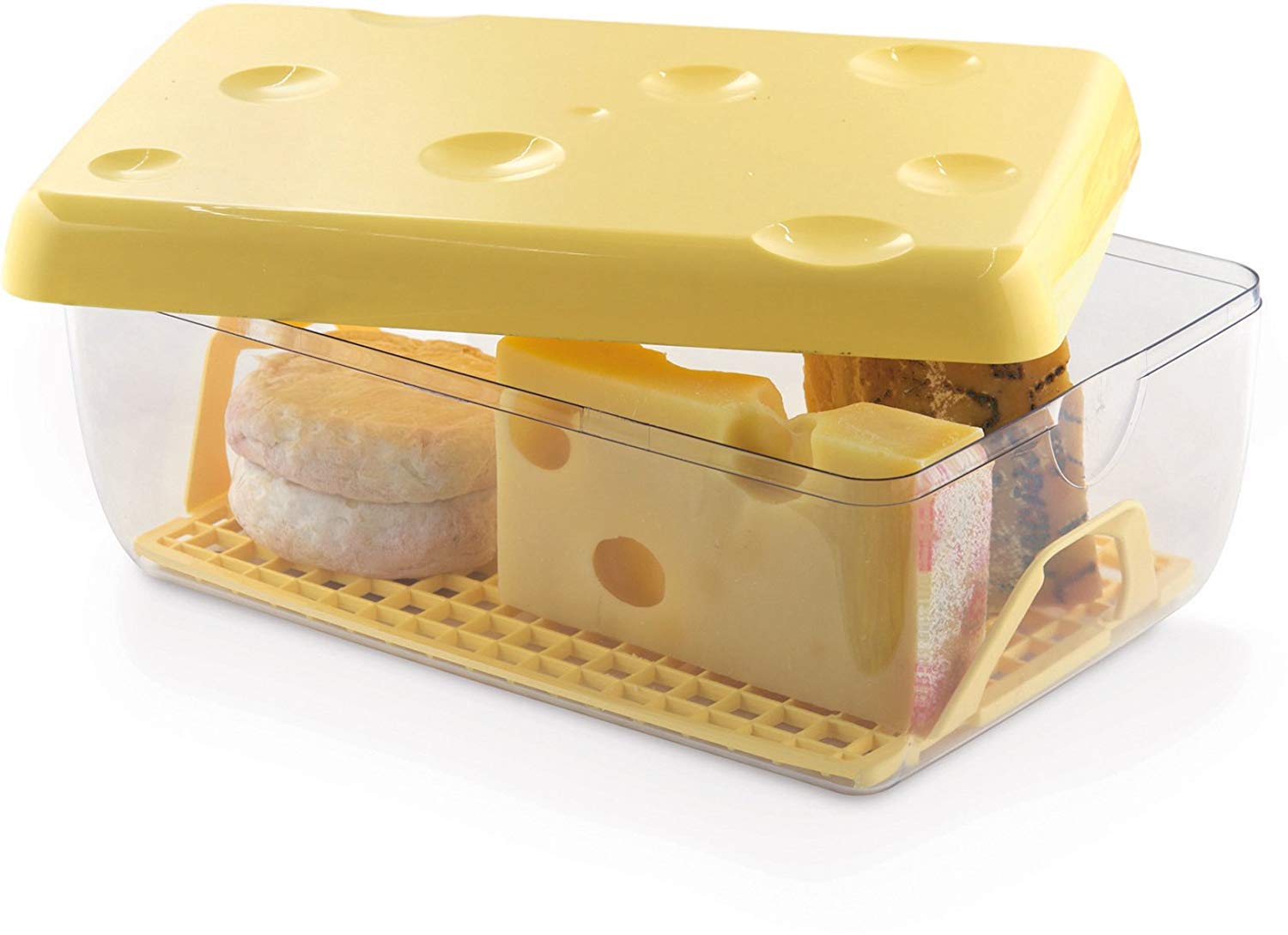 Snips Cheese Saver 3 LT, Cheese Container for Fridge Cheese Box With Grid 26x17x10,5 Cm, Yellow Colour, Made In Italy, Bpa Free - Image 2