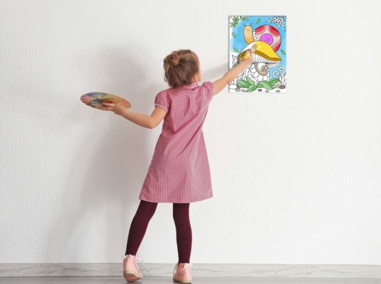 Pintcolor Frame with Printed Canvas to Coloring, Spruce wood, White/Black, 40 x 50 x 3.5 cm - Image 3