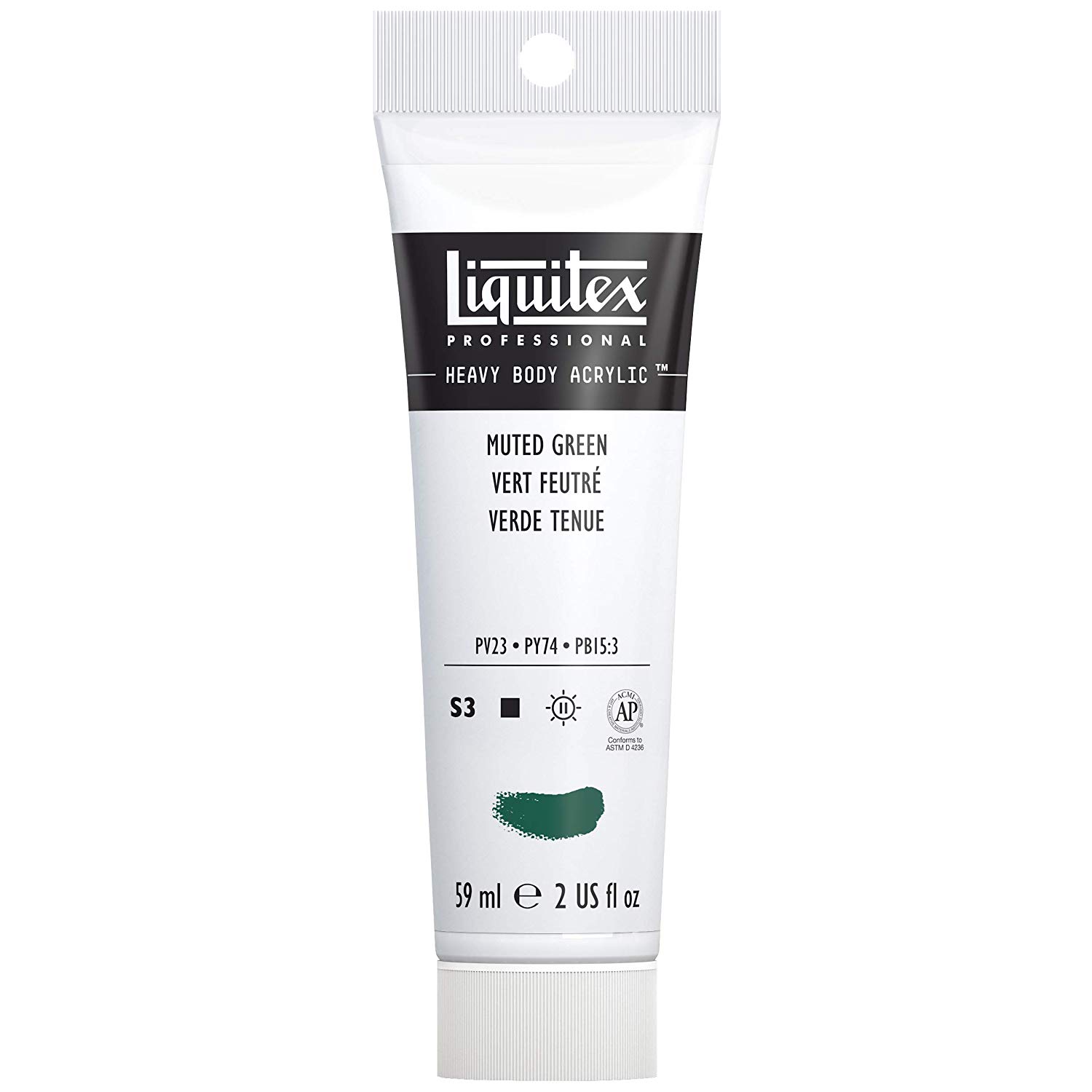 Liquitex Special Release Collection, Heavy Body Acrylic Paint, Muted Green, 3.3 x 4.8 x 14.3 cm, 1040501
