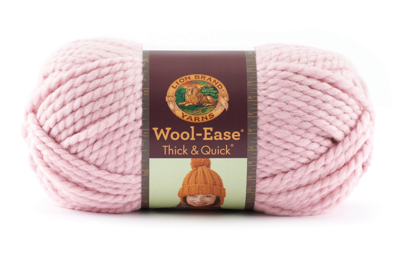 Lion Brand Yarn Wool-Ease Thick & Quick, Super Bulky Wool Blend Yarn for Knitting Crochet, and Crafts, Blossom, 1 Pack