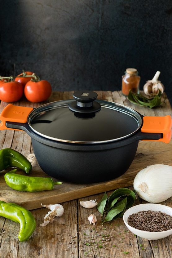 Braisogona Efficient- Cast Aluminium Tall Casserole, 24 cm, highly durable cast aluminium with pfoa-free non-stick coating Cookers Including Induction - Image 2