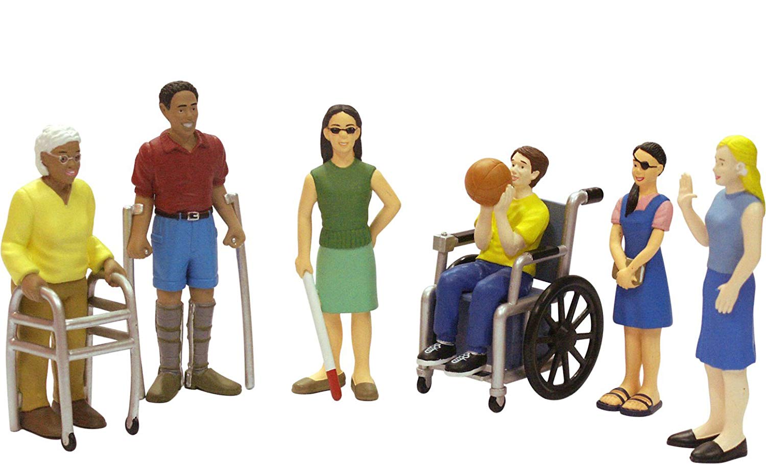 Miniland Educational 27389 12.5 cm Disabled People Figure Dolls, Multi-color - Image 2
