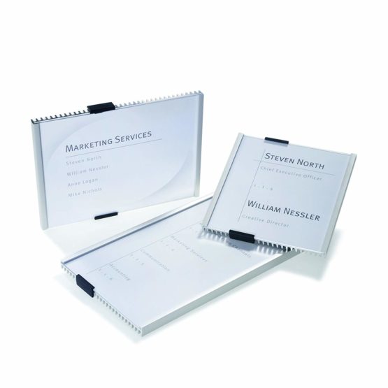 Durable Information Sign 149 x 105.5 mm Silver | Door and Wall Sign | Includes Fittings | Ideal for Offices, Hotels, Public Buildings, etc. - Image 2