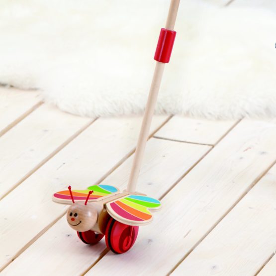Hape E0340 Butterfly Push and Pull Wooden Toy - Image 3