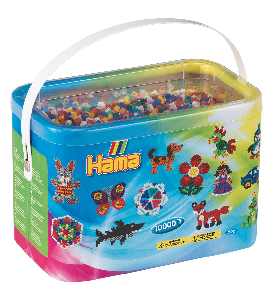 Hama 28178320140 Beads 10,000 Beads in a Bucket - Multicolour