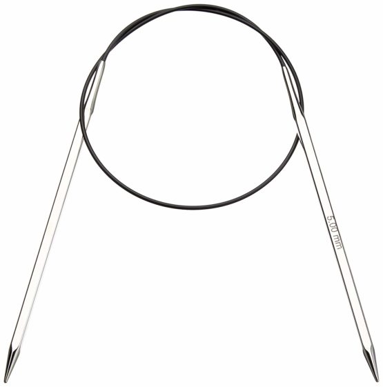 KnitPro 60 cm x 5 mm Nova Cubics Fixed Circular Needles, Shiny Brass