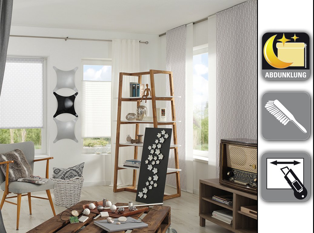 Gardinia Light Blocking Side-Pull Roller Blind, Blue, 92 x 180 cm, Dark Blue, 180W x 92H cm - Image 4