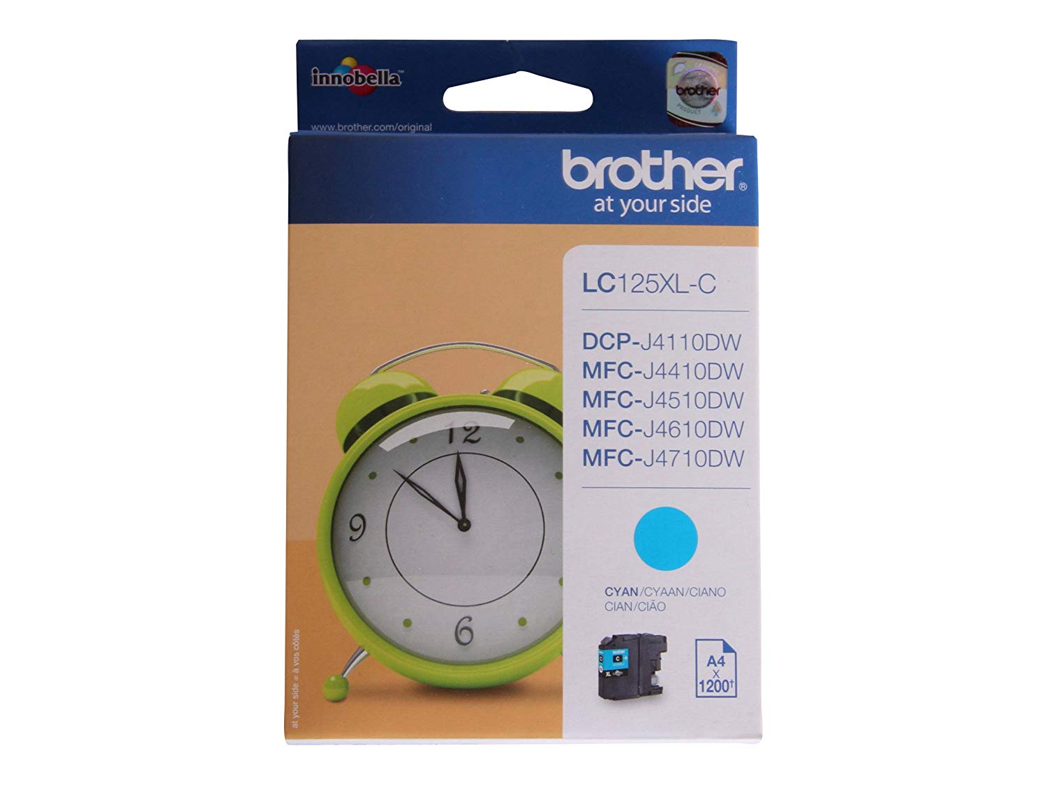 Brother LC125XLC, Super High Yield, cyan, original, ink cartridge, for Brother DCP-J4110, MFC-J4410, J4510, J4610, J4710 - Image 2