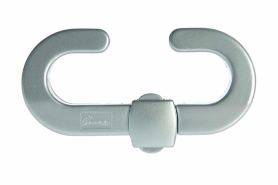 Dreambaby Secure -A- Cabinet Handles & Knobs Security Locks - Child Proof Sliding Safety Locks -Silver - Model F1003