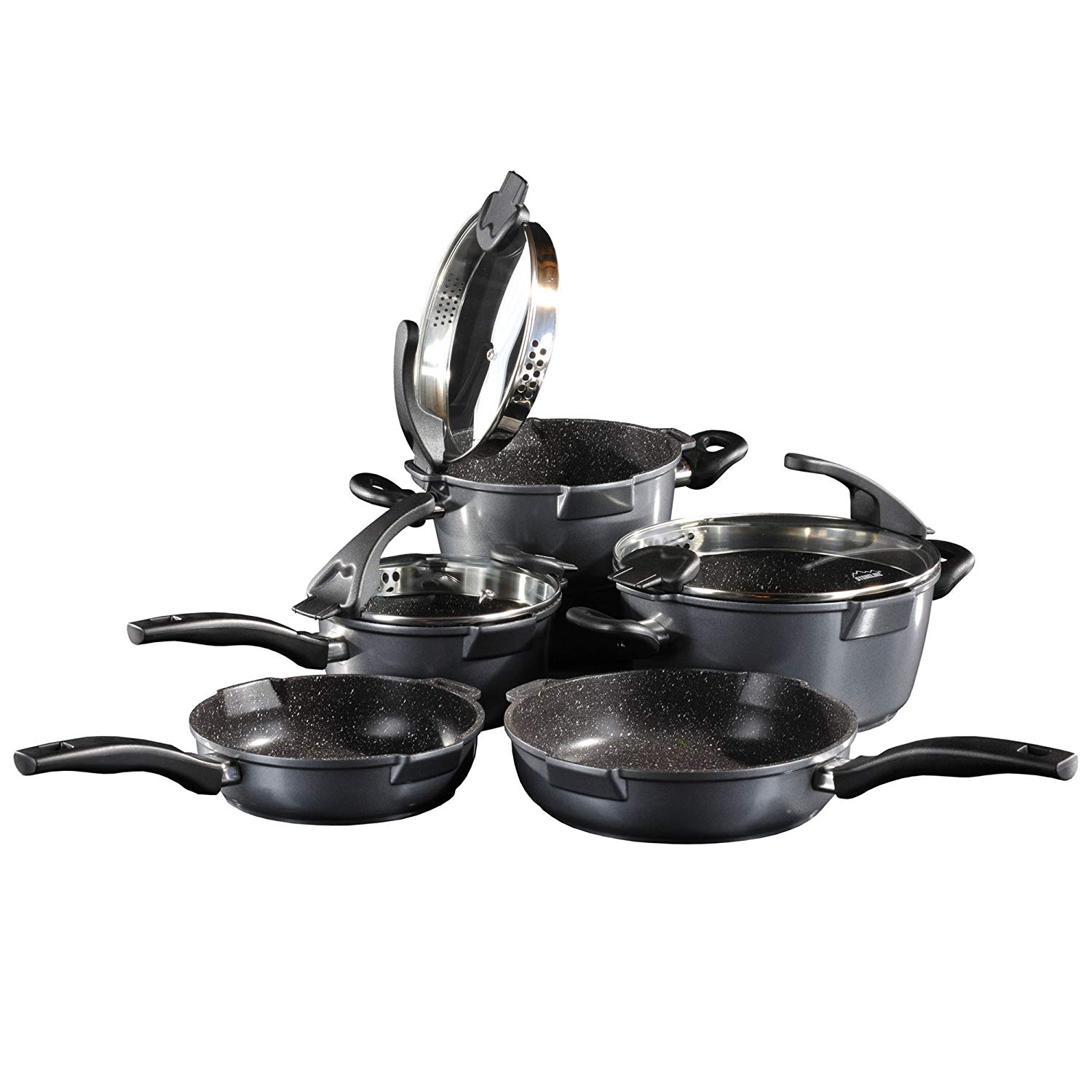 STONELINE Cookware Set 8 Pieces BigaMart