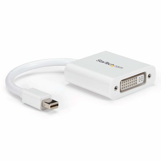StarTech Mini DisplayPort to DVI Adapter – White – 1920 x 1200 – Mini DP to DVI Converter for Your Mac or Windows Computer (MDP2DVIW)
