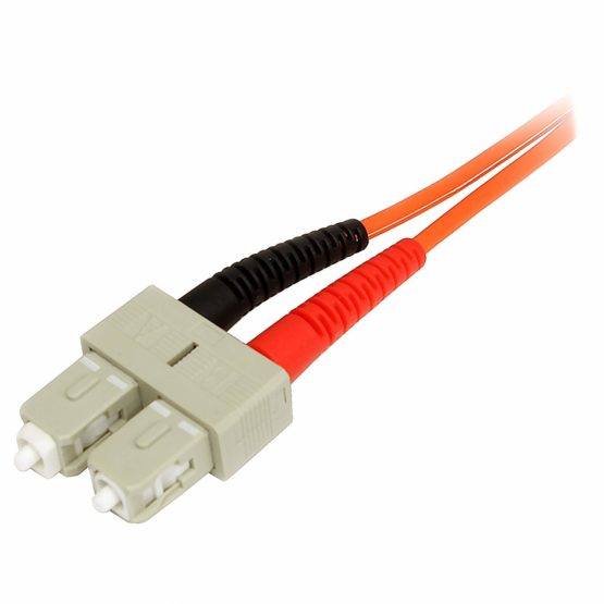 StarTech 2m Fiber Optic Cable - Multimode Duplex 50/125 - LSZH - LC/SC - OM2 - LC to SC Fiber Patch Cable, Green - Image 4