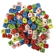 Rayher Wooden Letter Cube, 10x10 mm, tab-Bag 50g, Mixed, miscellaneous, Multi-Colour, 1.4 x 1 x 0.19 cm