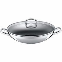 Silit Hongkong 82603311 Wok with Glass Lid 36 cm, Silver