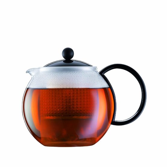 BODUM 1844-01 ASSAM Tea Maker (Plastic Strainer, Plastic Lid, 1.0 L/34 oz) - Black