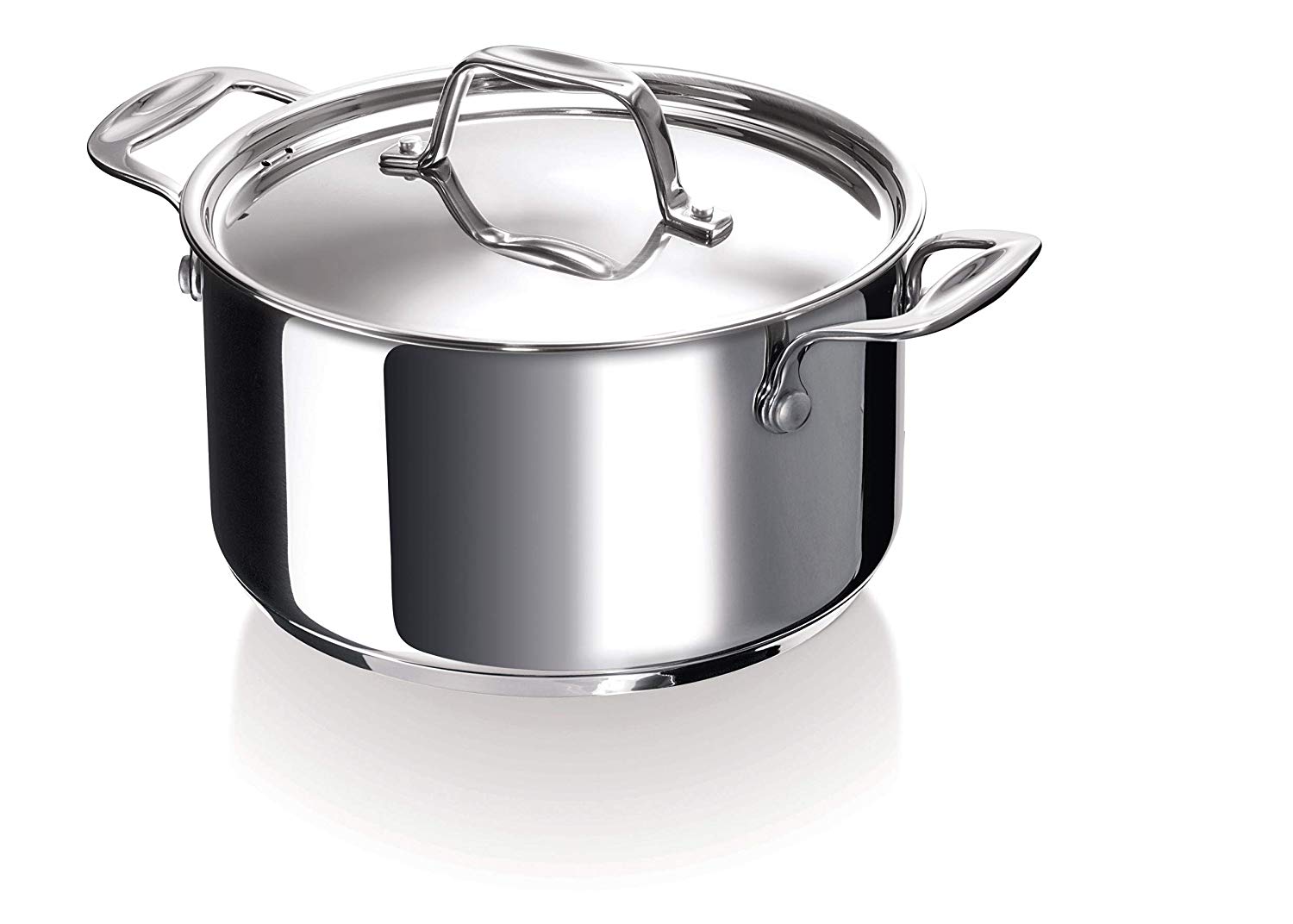 Beka Chef Stainless Steel Casserole with Lid 20 cm, 12061204, 27.5 x 21.5 x 13.0 cm