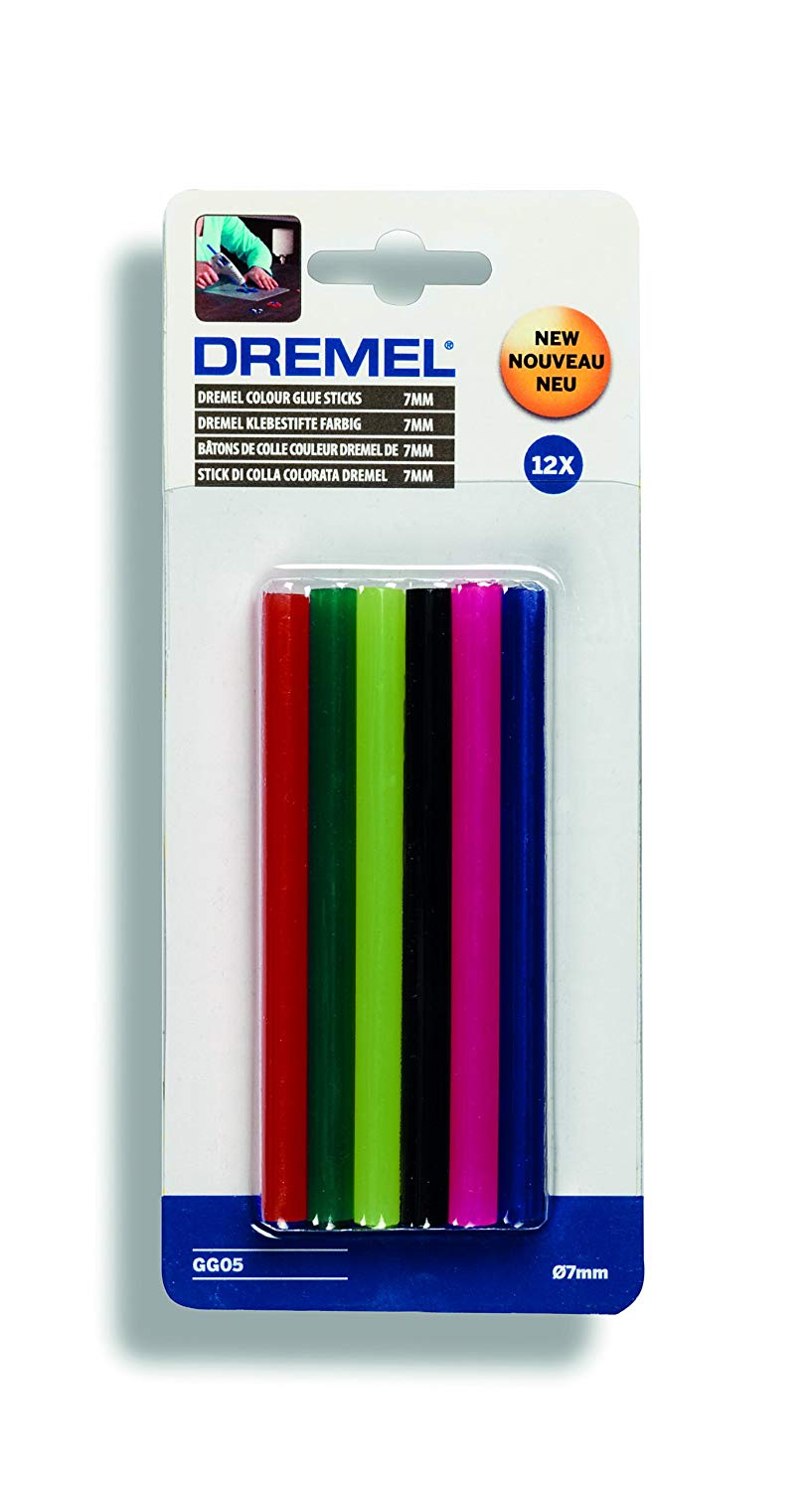 Dremel GG05 Coloured Hot Glue Gun Sticks 12-pack, 12 Multi Purpose 7 mm Colour Glue Sticks for Low Temperature (105-140° Celsius) - Image 2