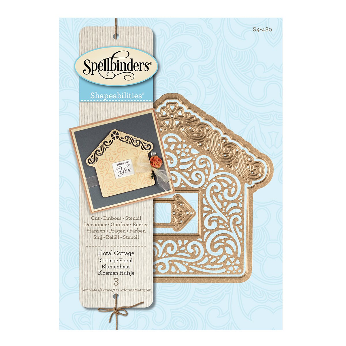 Spellbinders S4-480 Floral Cottage Die Template, Gold - Image 4