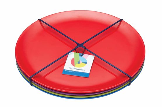 Colourworks Melamine Snack Plates, 23 cm, Multi-Colour, Set of Four - Image 2