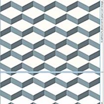 Plage 6 Wall tiles stickers Geometric Rain, Vinyl, Blue, each 15 x 15 cm
