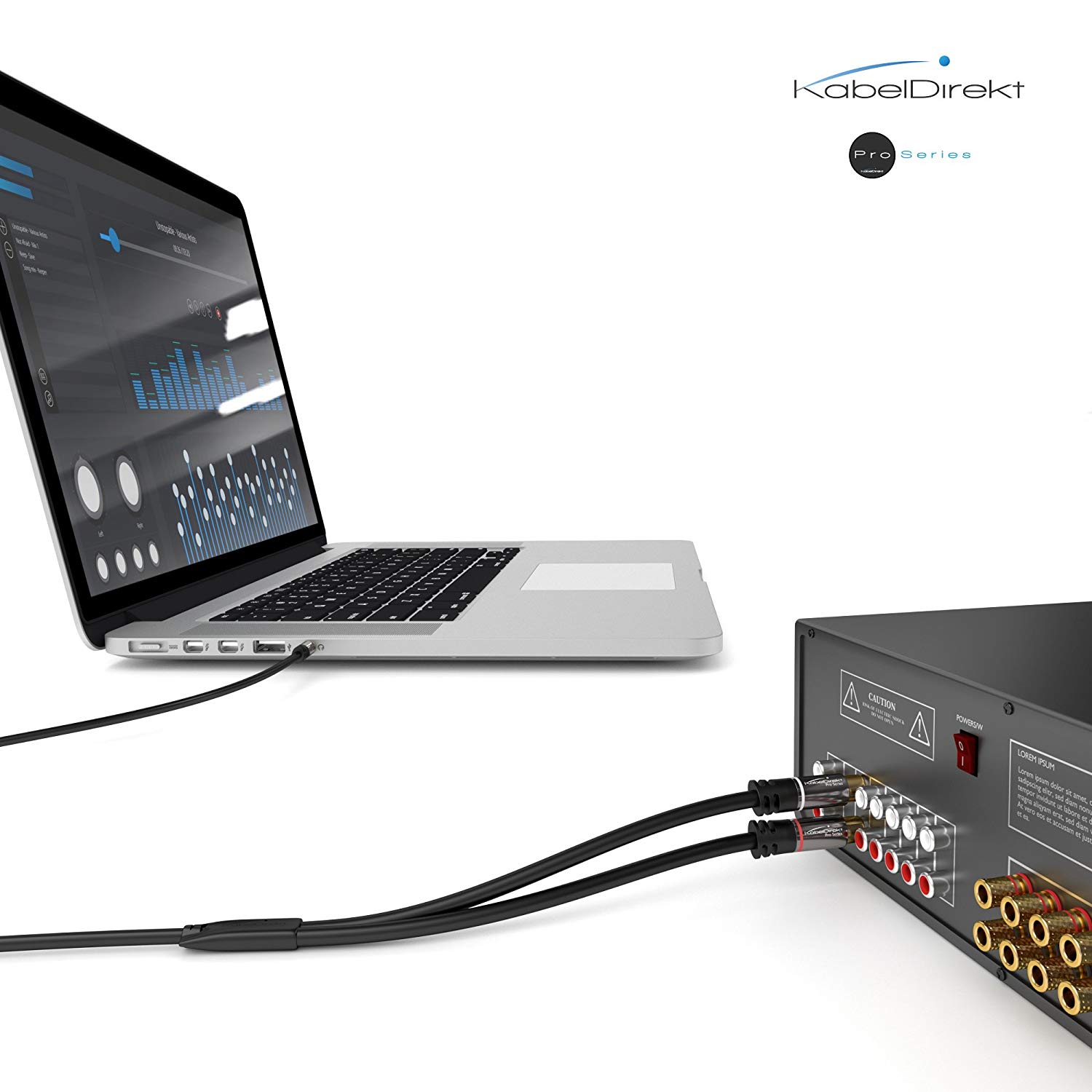 KabelDirekt, 7.5m, Aux/3.5mm to RCA/phono male adapter cable, 2x RCA/phono plugs (Y splitter audio cable - Image 4
