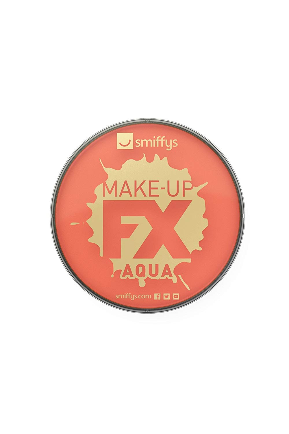 Smiffys Make-Up FX, Orange Aqua Face and Body Paint, 16ml, Water Based, Cosmetics and Disguises Fancy Dress