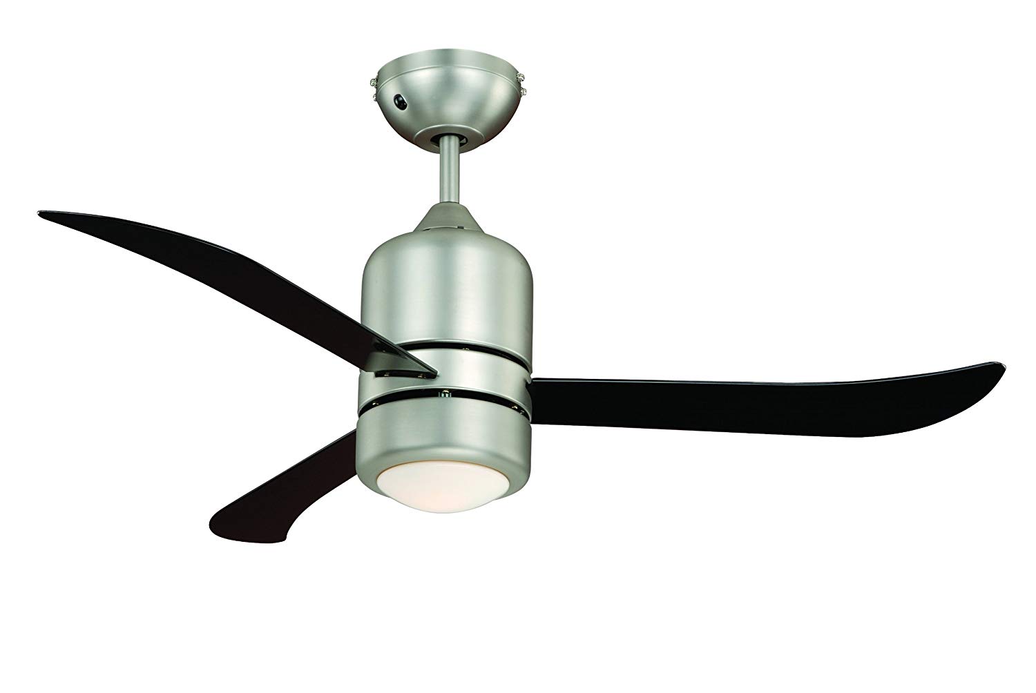 AireRyder Ceiling Fan Loft Nickel - Black with Light Fitting and Remote Control 44” 112cm, 112 cm