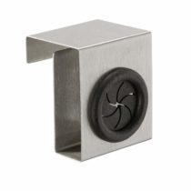 WENKO Kitchen Hook Push, Stainless steel, Silver matt, 4 x 5 x 6 cm