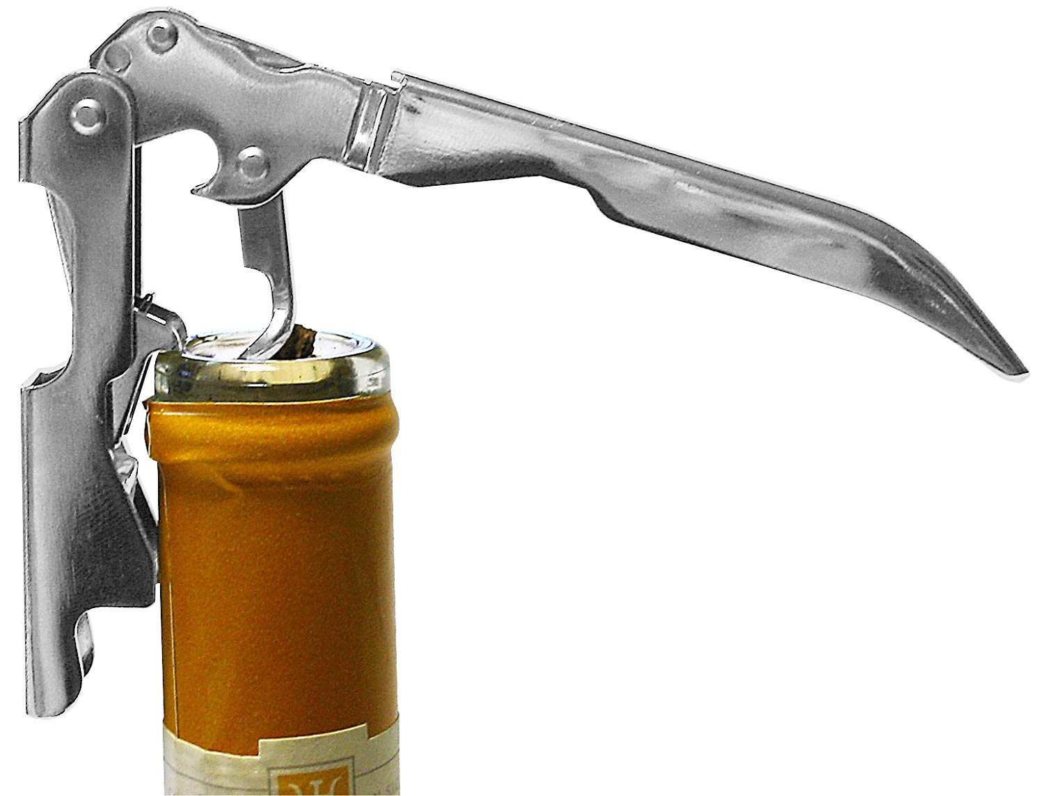 Fackelmann Waiter'S Corkscrew Doublepull of Stainless Steel, Silver, 5-Inch, 12 x 11.7 x 1.5 cm - Image 2