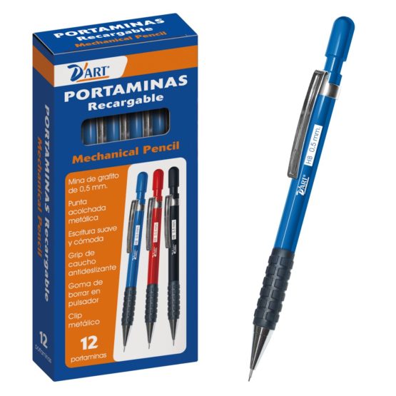 D'Art 79431 Box of 12 Blue Mechanical Pencils – 0.5 mm