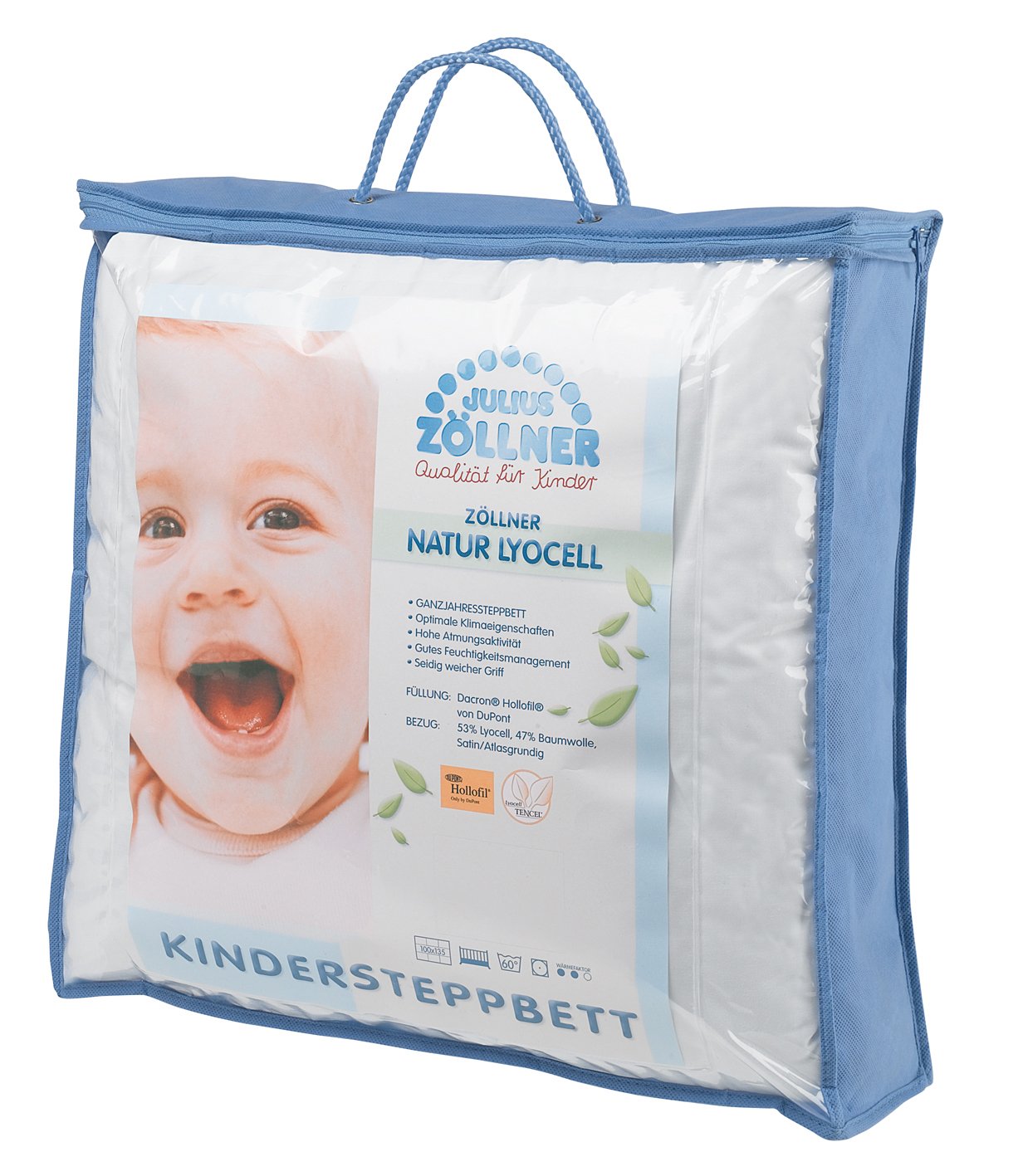Julius Zöllner Zöllner 4100120000 Children's Duvet Baby Dream 80 x 80 cm, 80 x 80 cm (Pack of 1), White - Image 4
