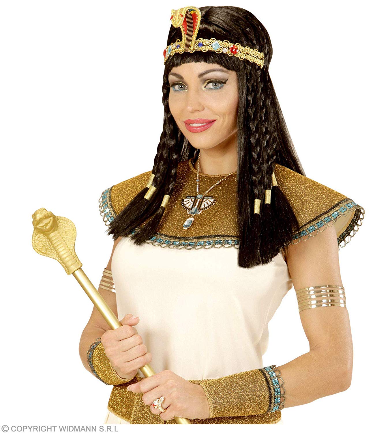 W WIDMANN MILANO Party Fashion Widmann wdm05906 Costume for adults Head Band Egyptian Snake with G ? Multicoloured, One Size - Image 3