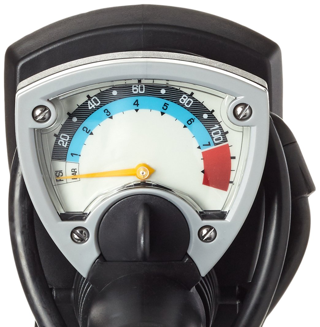 Beto Mini Floor Pump with Gauge, Black - Image 2