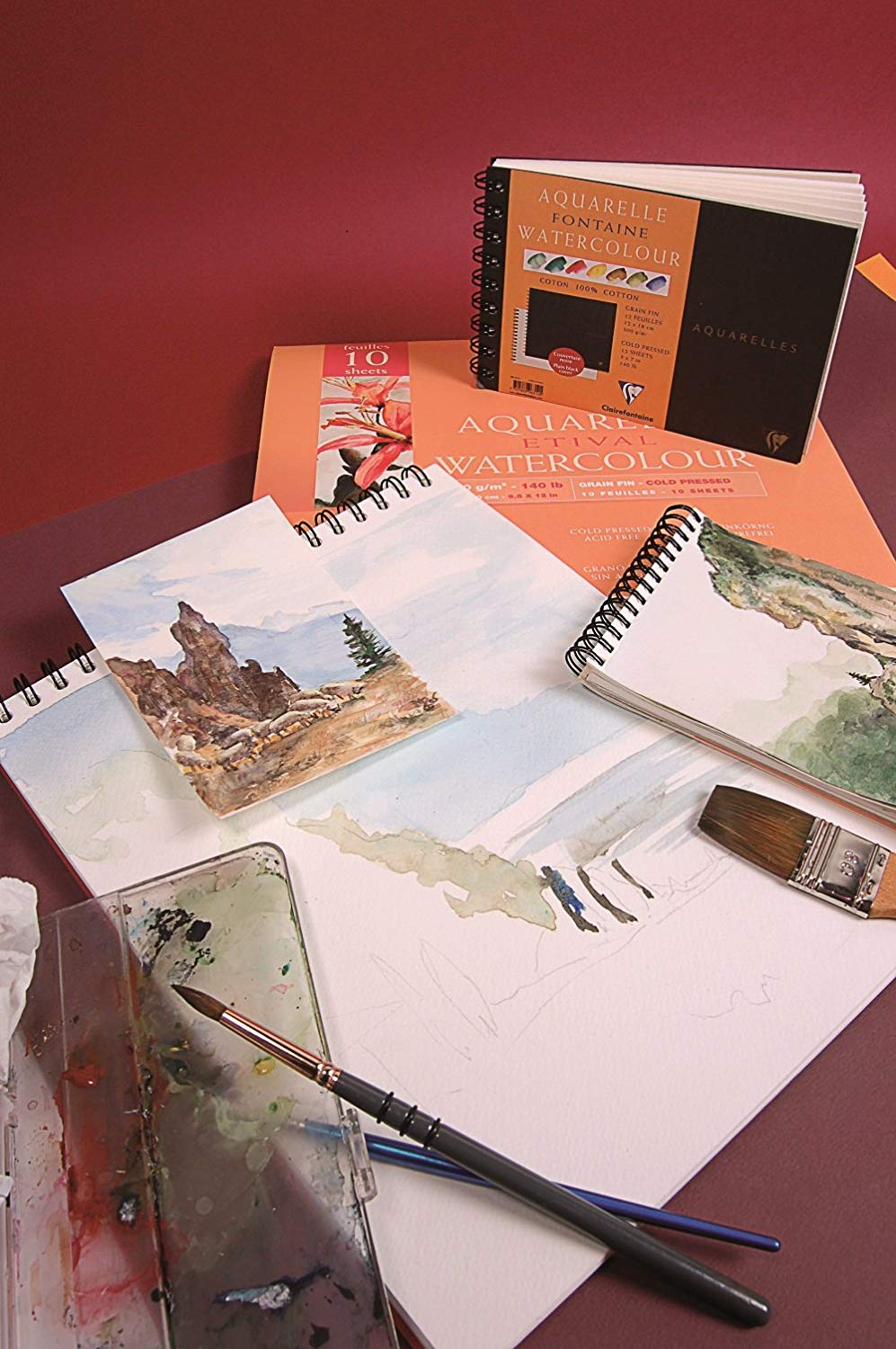 Clairefontaine - Ref 96561C - Etival Rough Grained Pad (10 Sheets) - 24 x 30cm Size, Acid Free, pH Neutral - Image 4